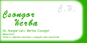 csongor werba business card